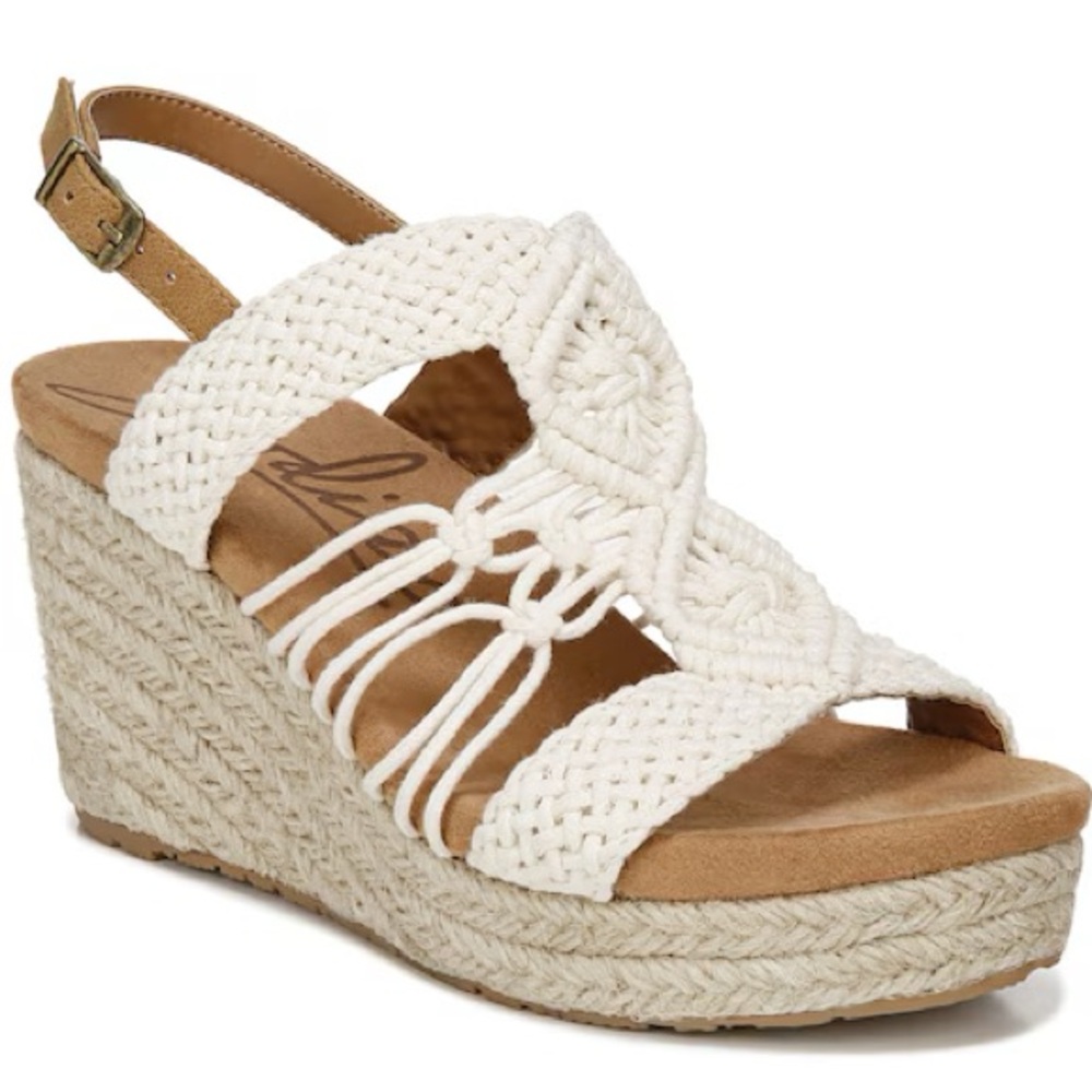 Braided Espadrille Wedge Sandal in Cream